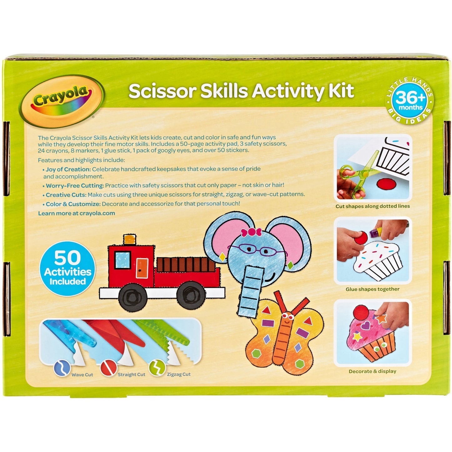 Crayola Scissor Skills Activity Kit - 50 Activities - Ages 36M+