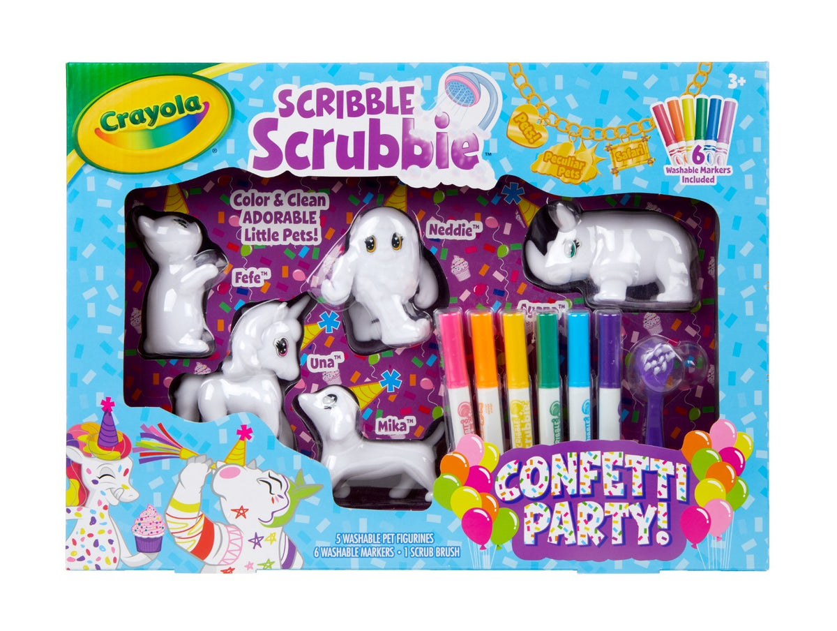 Crayola Scribble Scrubbie Confetti Party Pet Activity Set