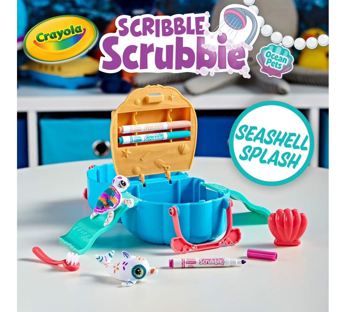 Crayola Scribble Scrubbie Ocean Pets Carry Case Set