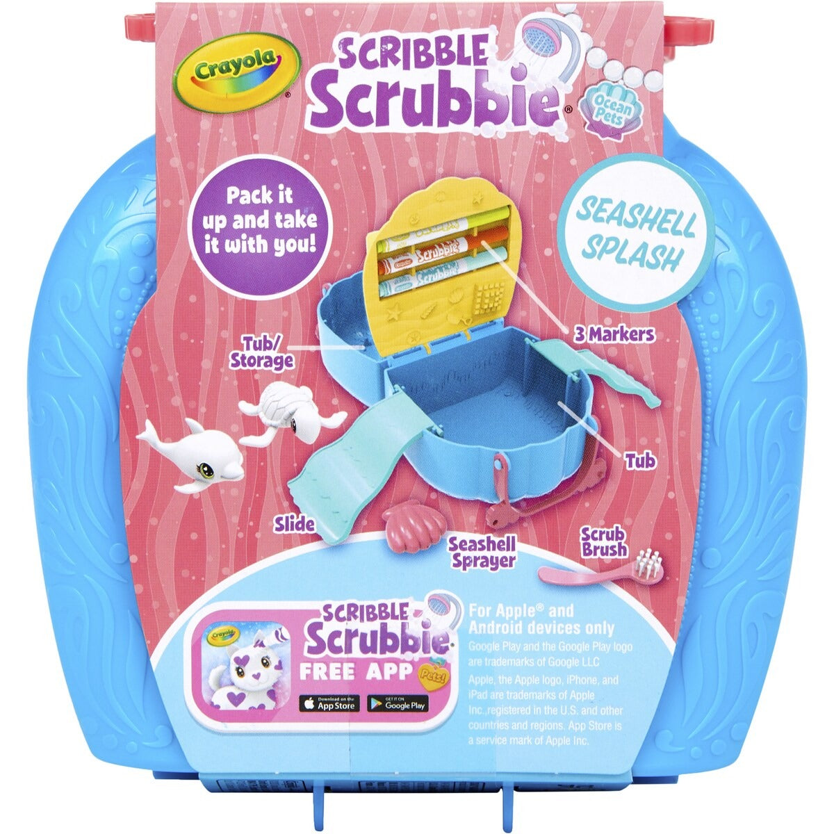 Crayola Scribble Scrubbie Ocean Pets Carry Case Set