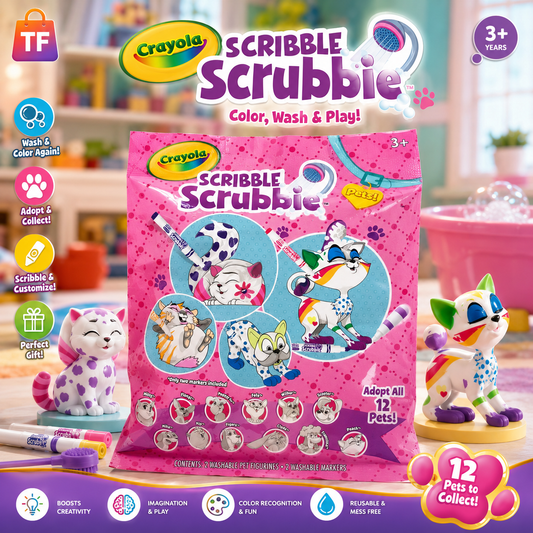 Crayola Scribble Scrubbie Pets Mystery Pet Activity Set - Assorted Design - Ages 3+