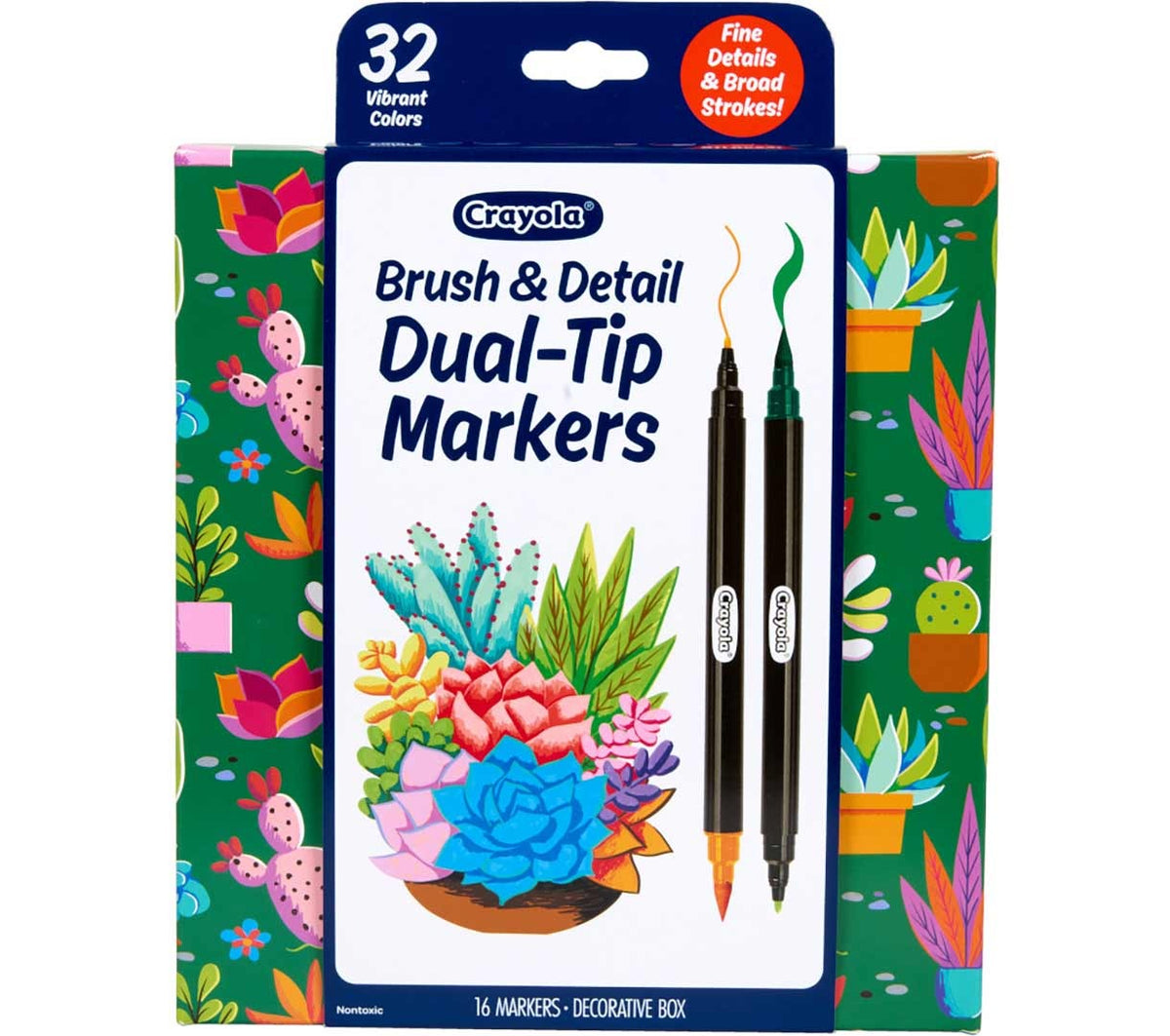 Crayola Signature Brush & Detail Dual-Tip Markers - 16 Count