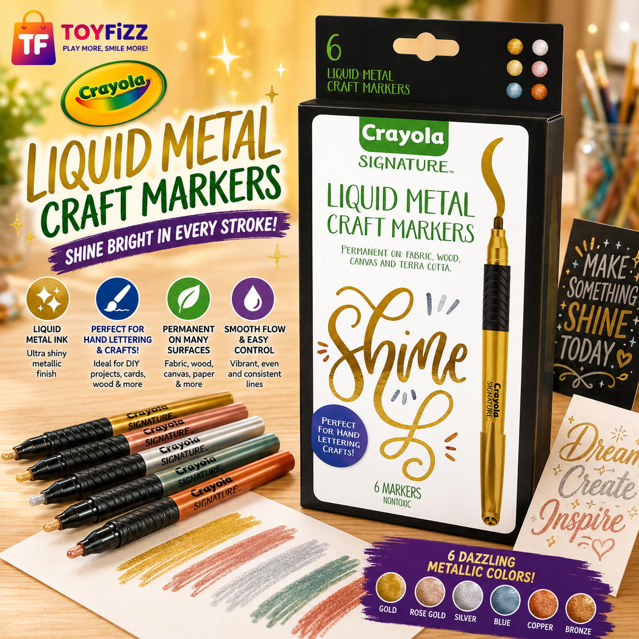 Crayola Signature Permanent Markers - 6 Count