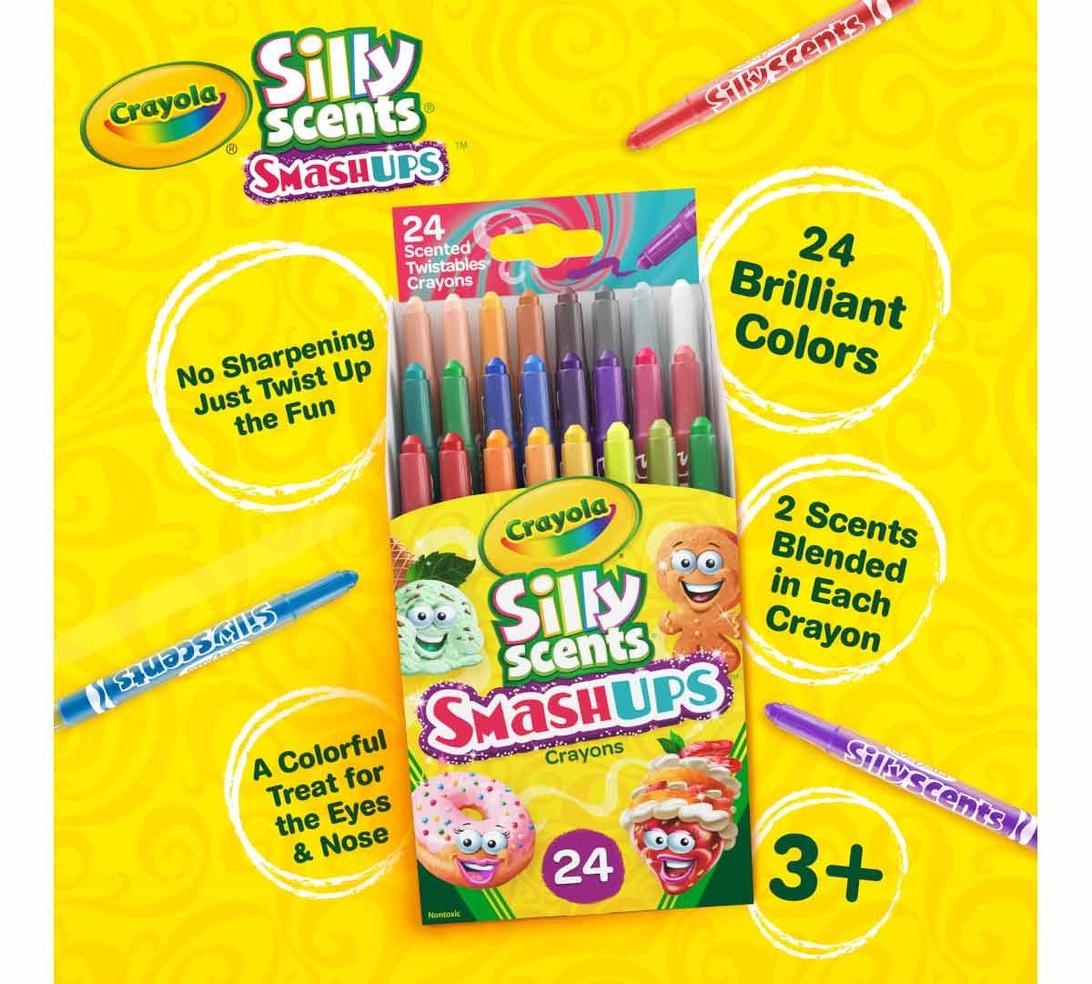 Crayola Silly Scents Smash Ups Mini Twistables Crayons - 24 Count