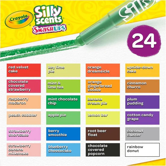 Crayola Silly Scents Smash Ups Mini Twistables Crayons - 24 Count