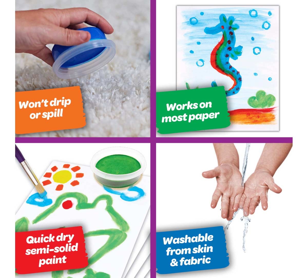 Crayola Spill-Proof Washable Paint Kit - 5 Colors