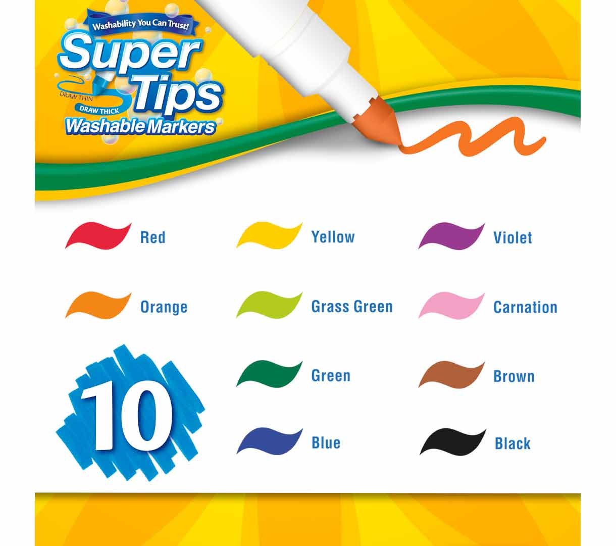 Crayola Super Tips Markers - 10 Count