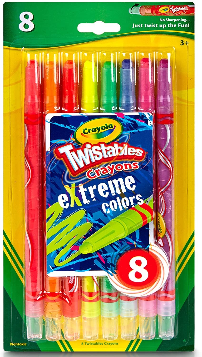 Crayola Twistables Extreme Colors Crayons - 8 Count