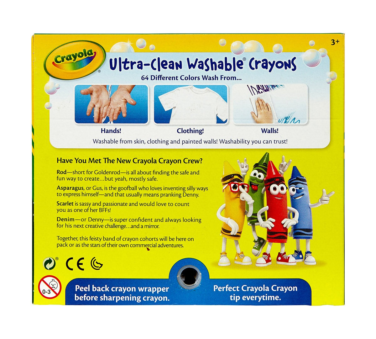 Crayola Ultra-Clean Washable Crayons - 64 Count