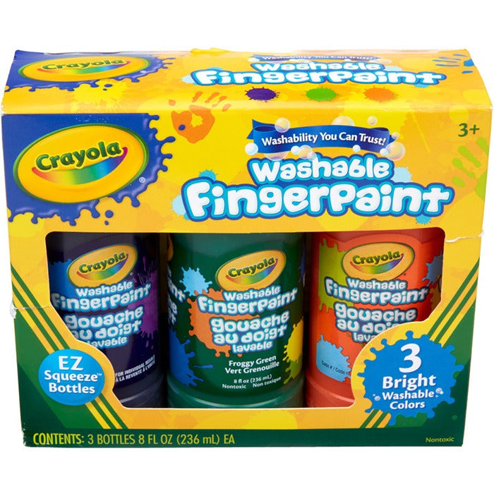 Crayola Washable Finger Paints - 3 Tubs, Secondary Colors