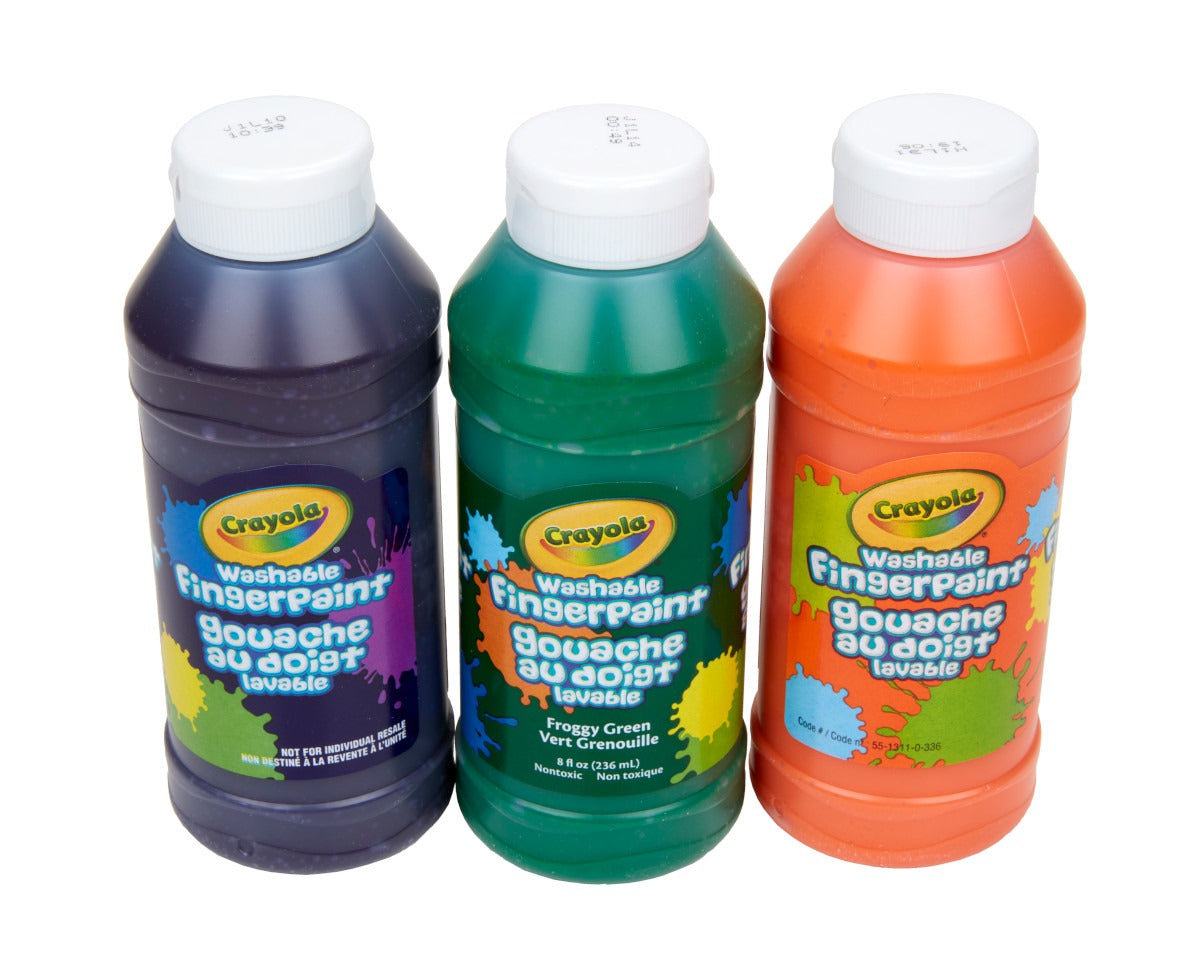 Crayola Washable Finger Paints - 3 Tubs, Secondary Colors