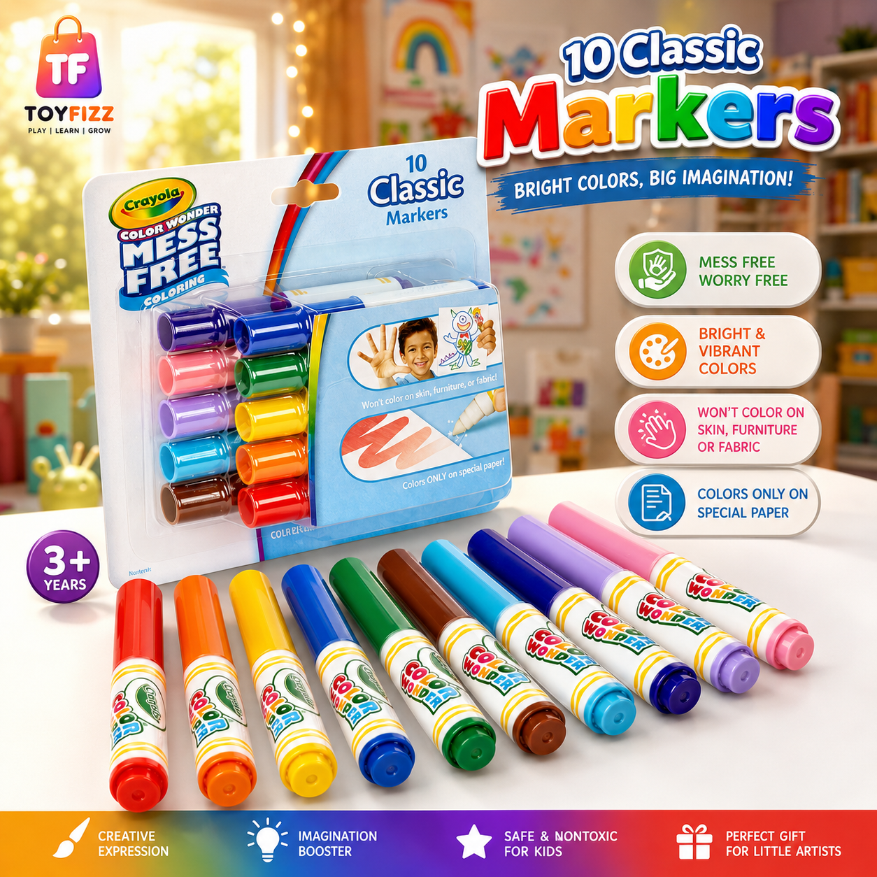Crayola Washable Mini Markers - 10 Count
