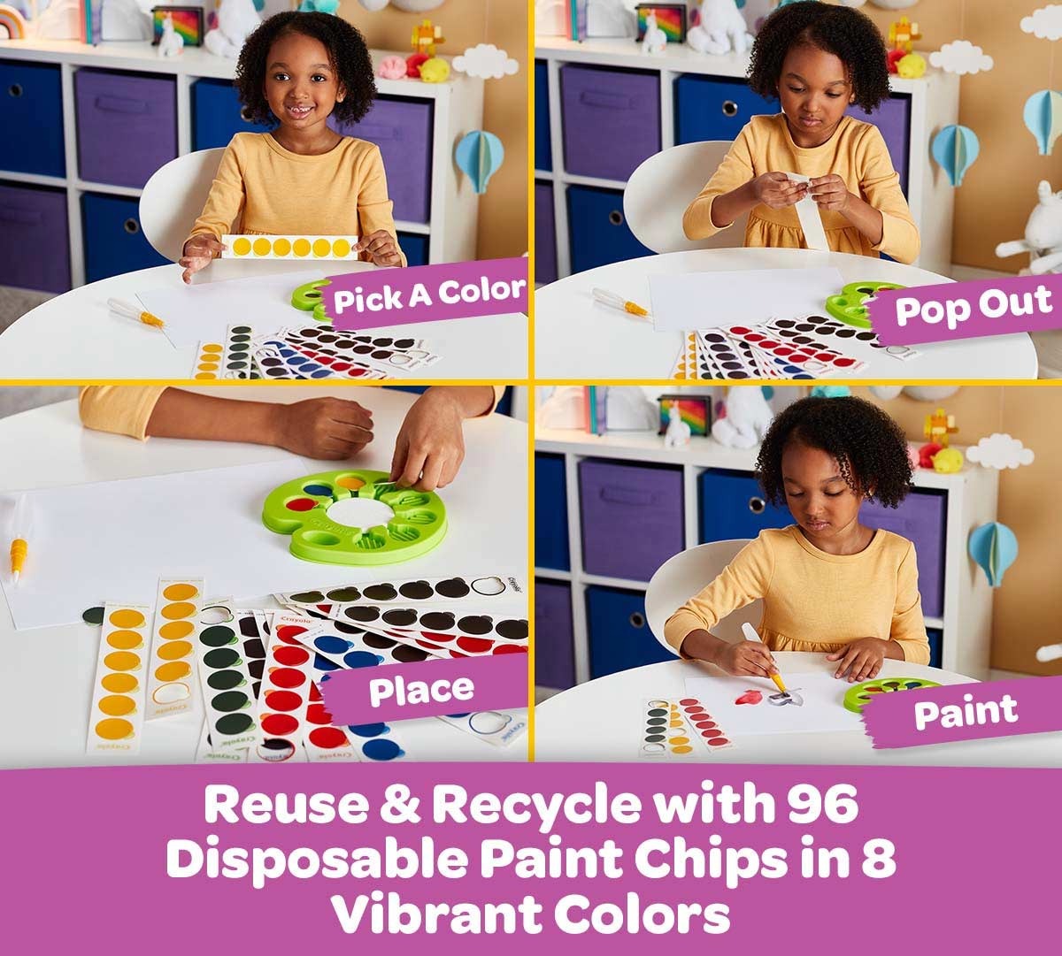 Crayola Washable Pop & Paint Watercolor Palette