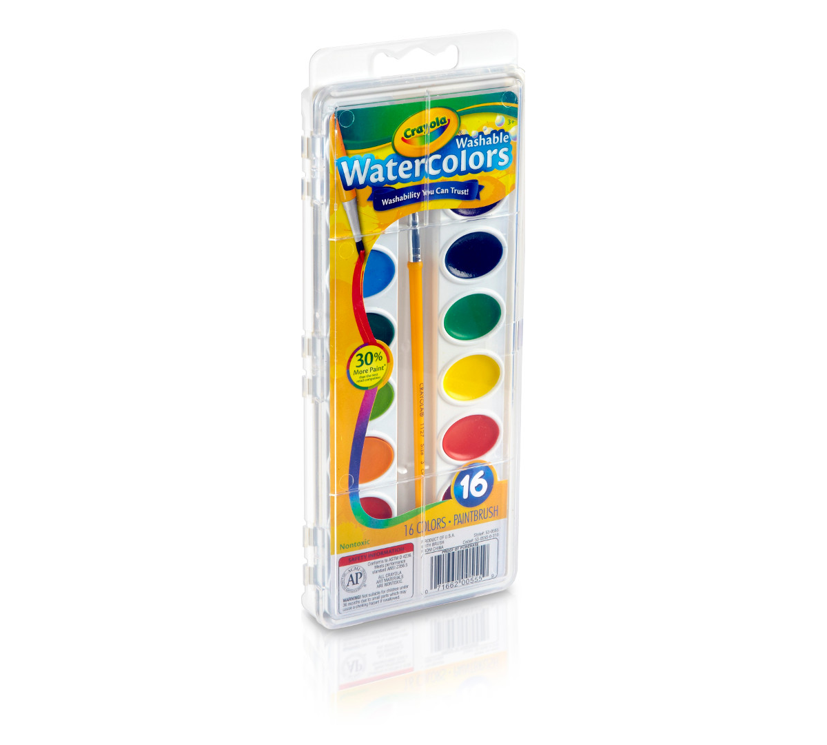 Crayola Washable Watercolors Paint Set - 16 Colors