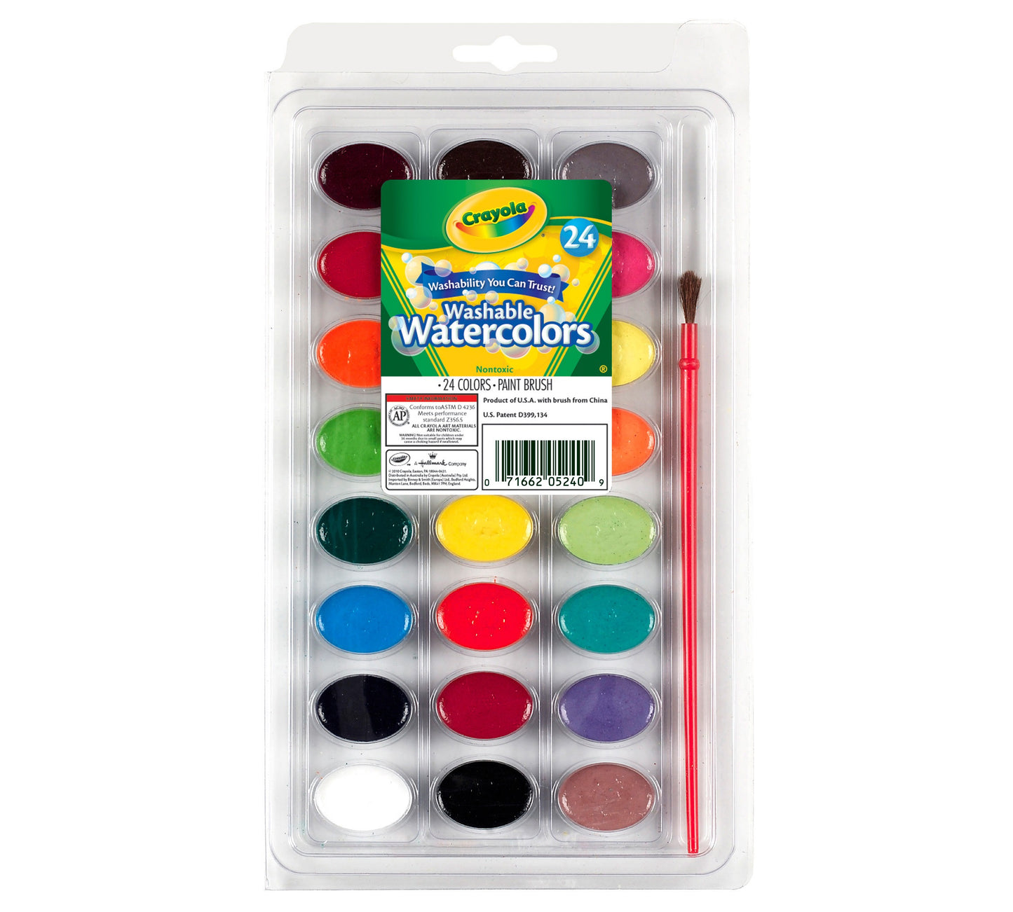 Crayola Washable Watercolors Paint Set - 24 Colors