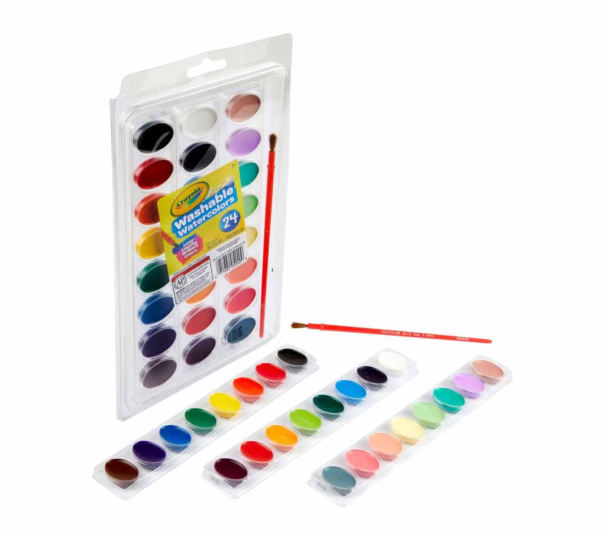 Crayola Washable Watercolors Paint Set - 24 Colors