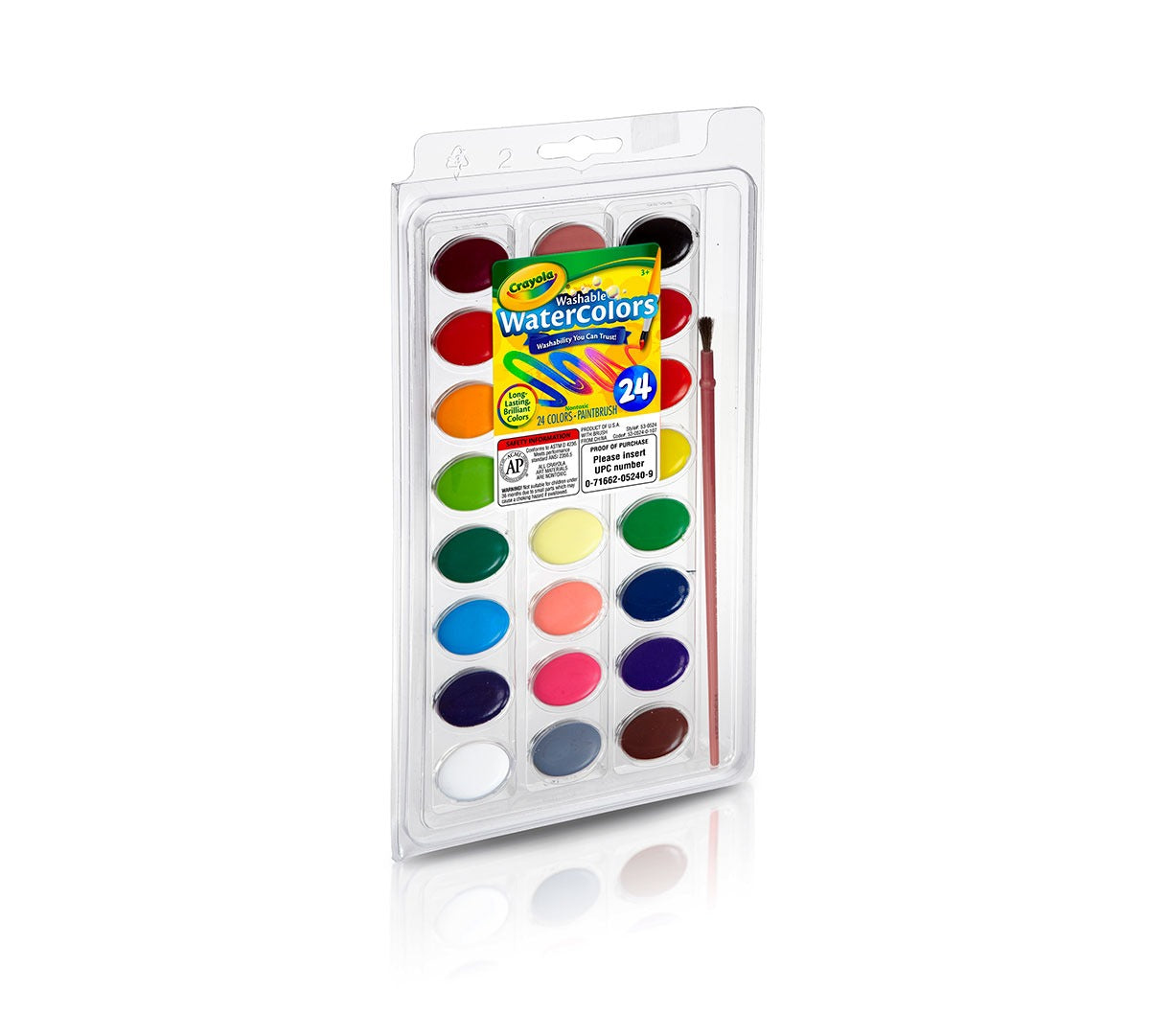 Crayola Washable Watercolors Paint Set - 24 Colors