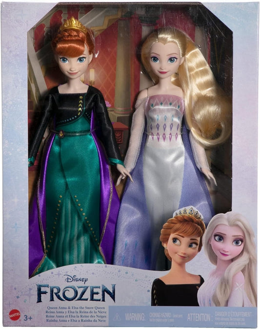 Disney Frozen Anna and Elsa Queen Doll 2-Pack