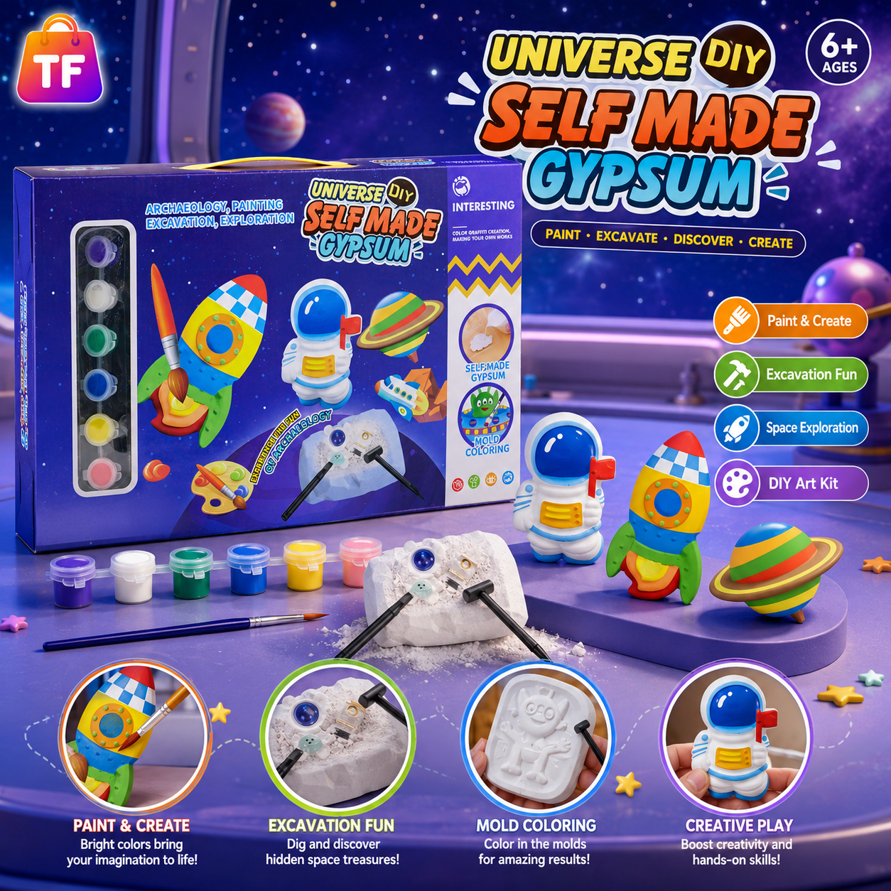 DIY Space Painting Craft Set
