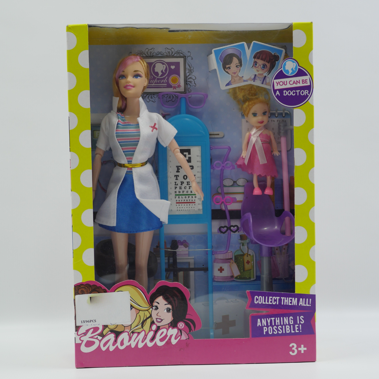 Doctor Fashion Doll with Patient Doll - Age 3+