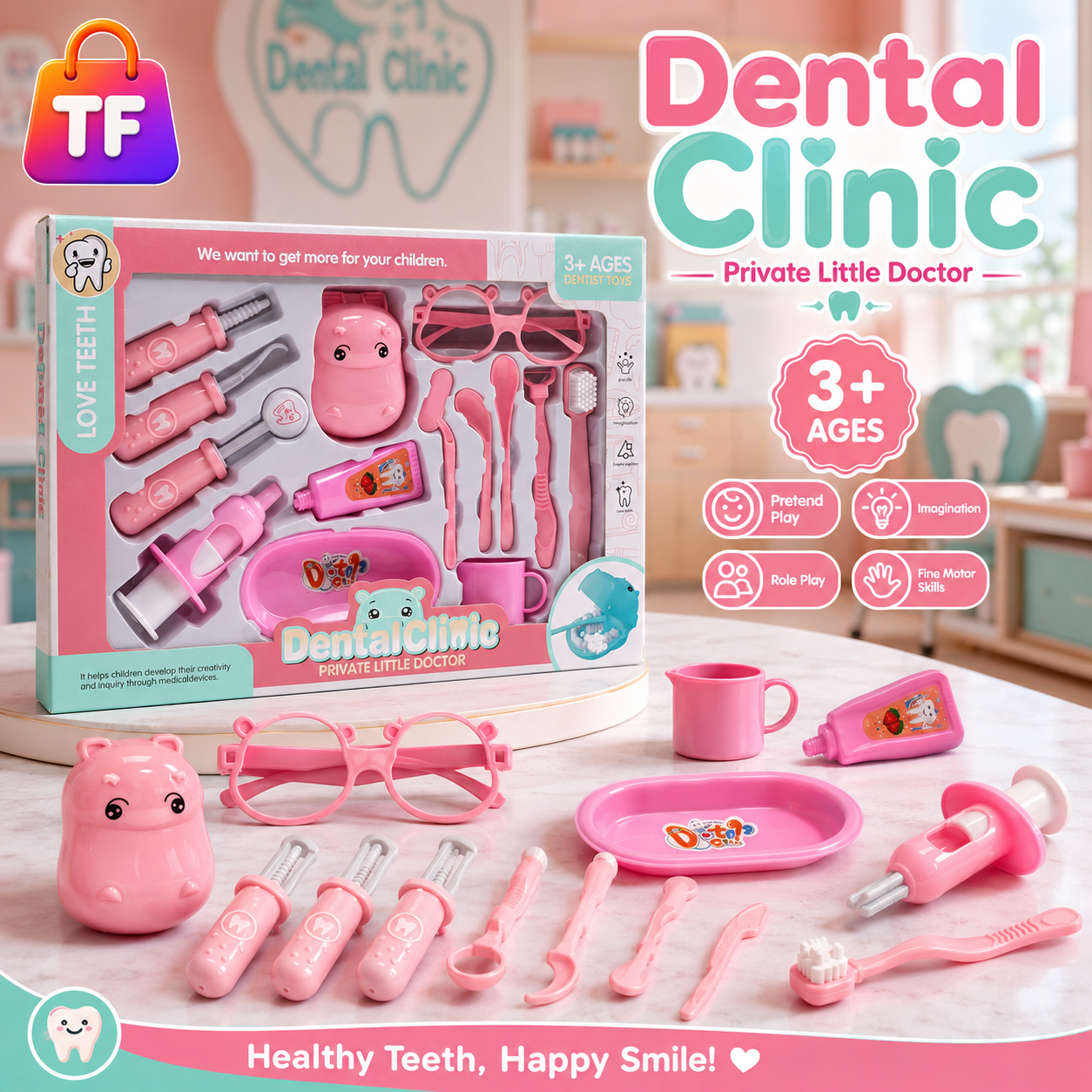 Doctor Pretend Play Set - Pink - Age 3+