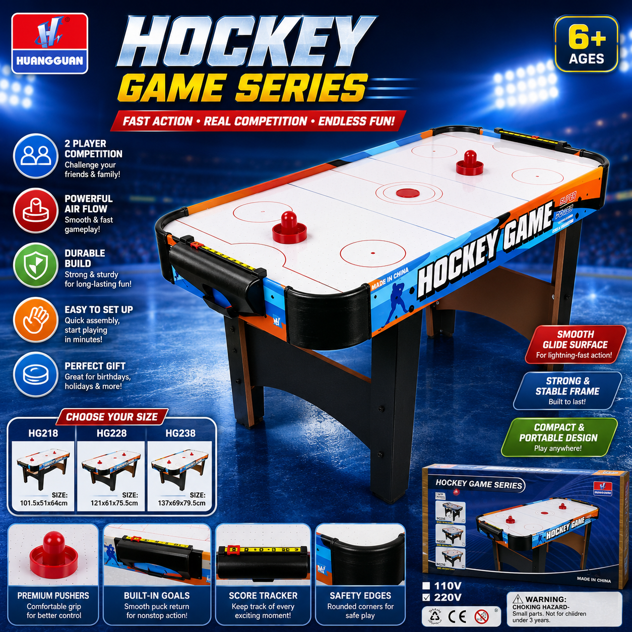 Electric Ice Hockey Game Table