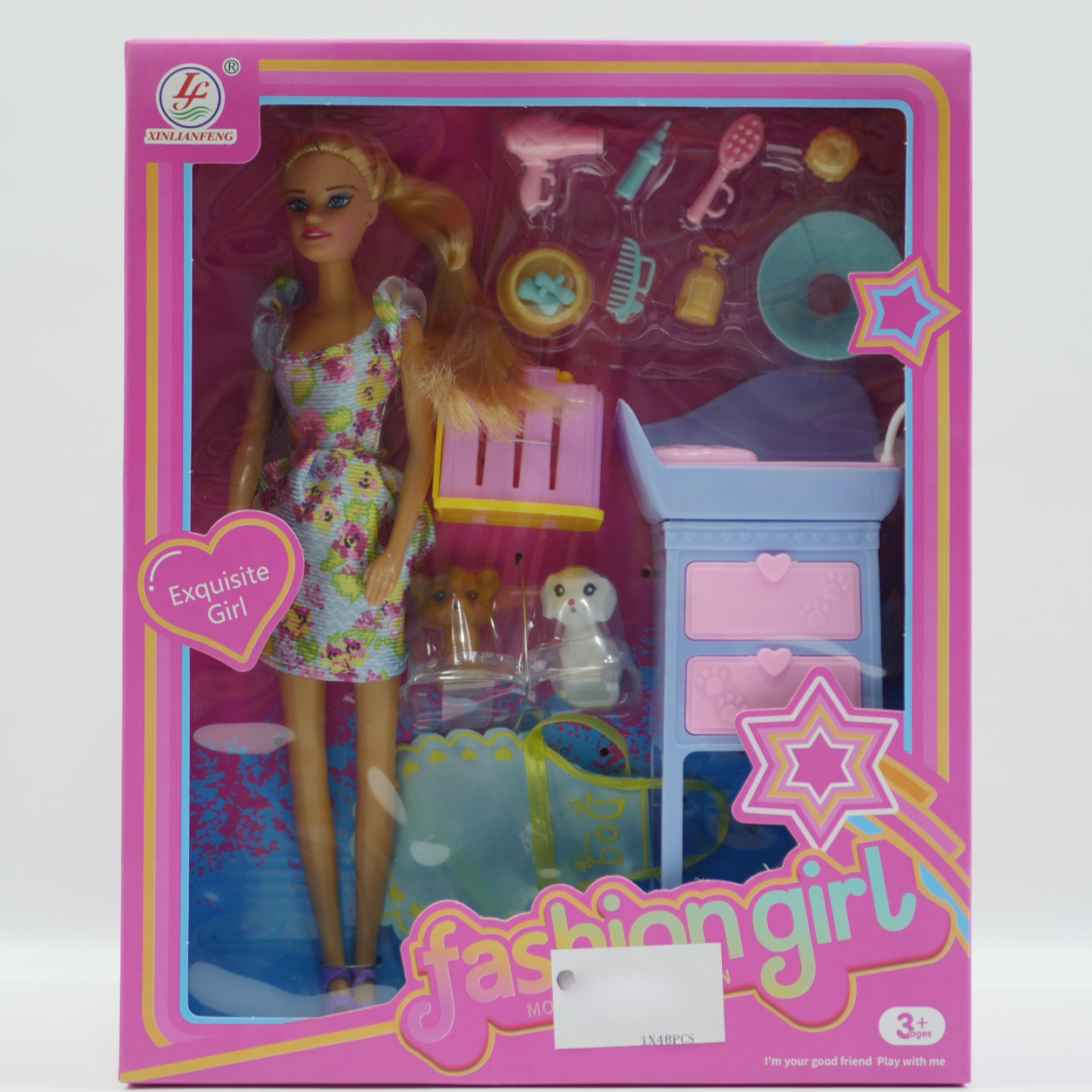 Fashion Doll with Puppy - 11.5 Inch - Age 3+