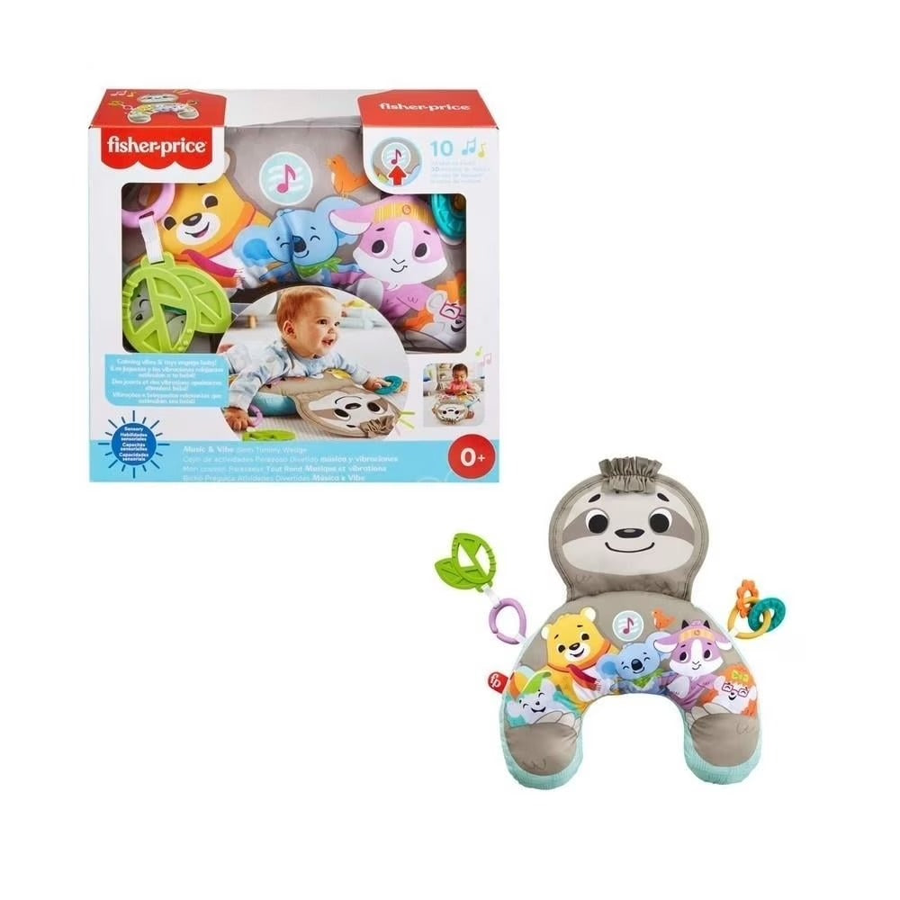 Fisher-Price Music & Vibe Sloth Tummy Wedge - Ages 0Month+