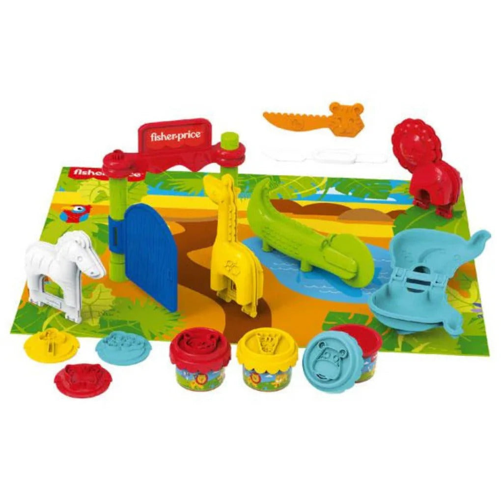 Fisher-Price Safari Modeling Dough Playset  15 Piece - Ages 3+