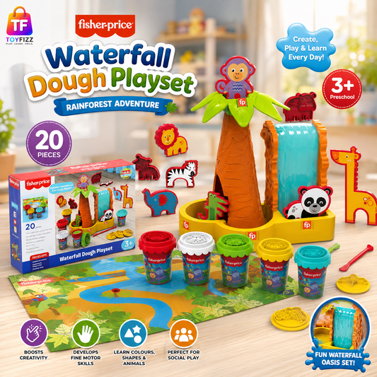 Fisher-Price Waterfall Modeling Dough Playset 20 Piece - Ages 3+