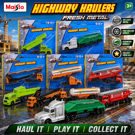 Fresh Metal Highway Haulers Assorted Die-Cast Trucks