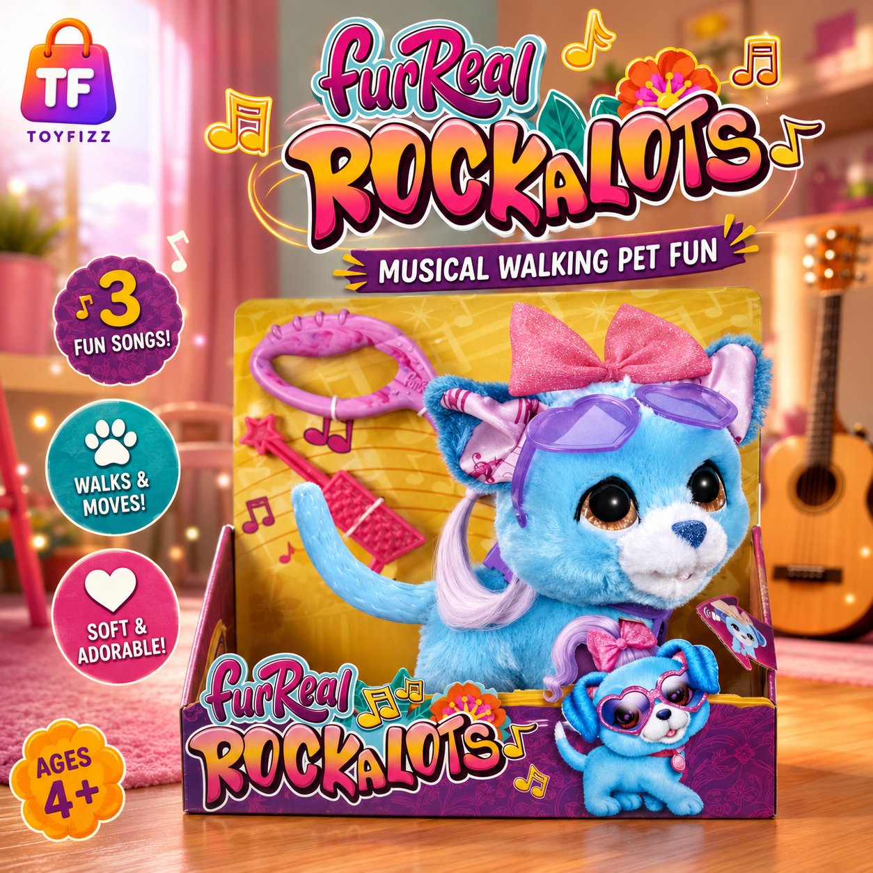 FurReal Rockalots Interactive Musical Plush Pet