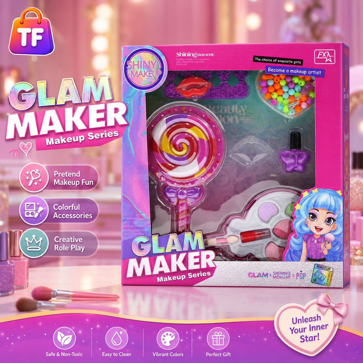 Glam Maker Lollipop Makeup Play Set