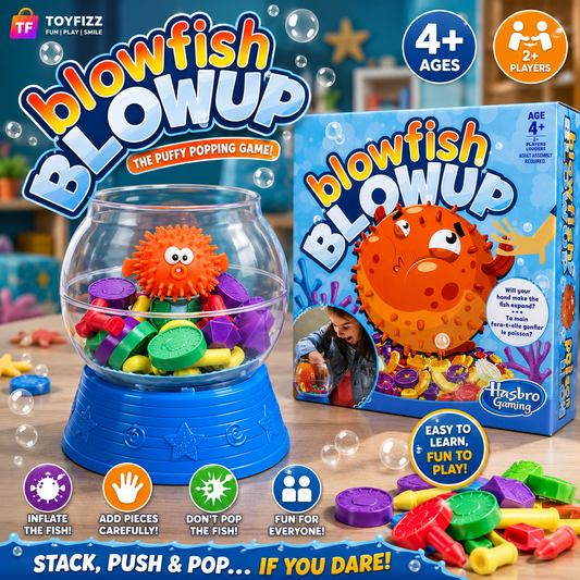 Hasbro Gaming Blowfish Blowup Family Game
