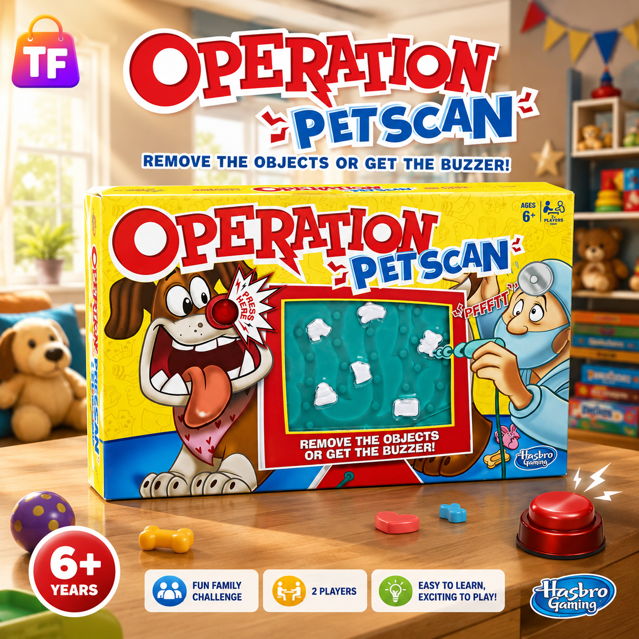 Hasbro Gaming Operation Pet Scan Game - Ages 6+