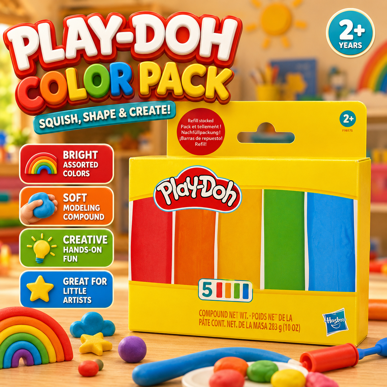 Hasbro Play-Doh 10 Color Modeling Compound Set