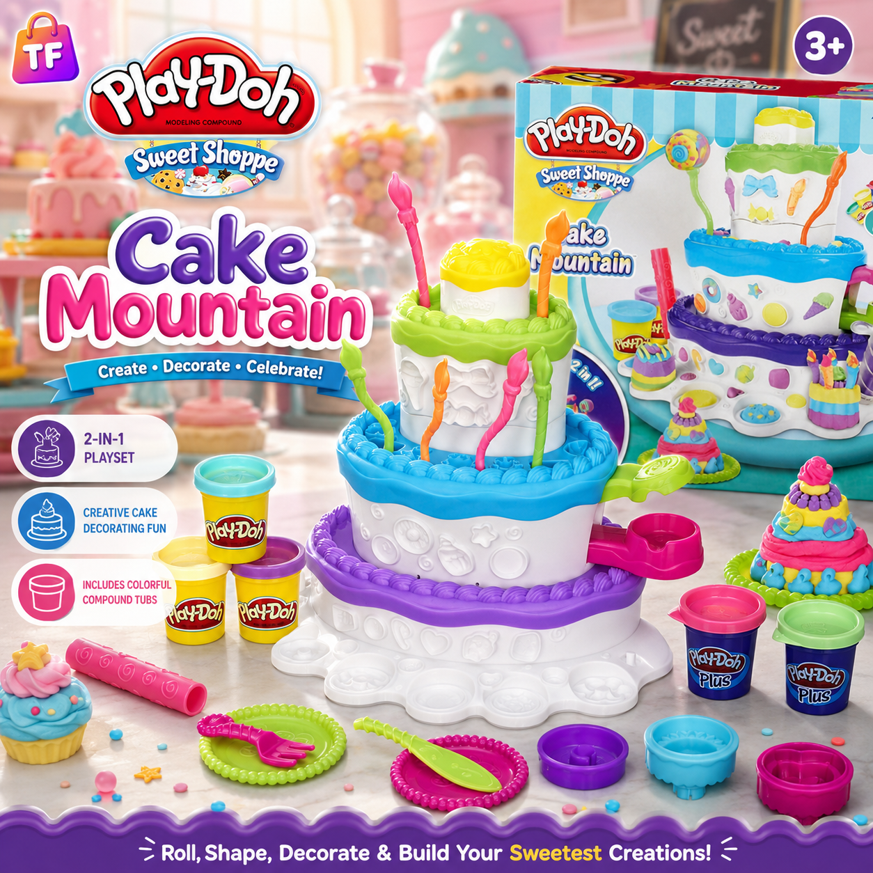 Hasbro Play-Doh Cake Mountain Playset