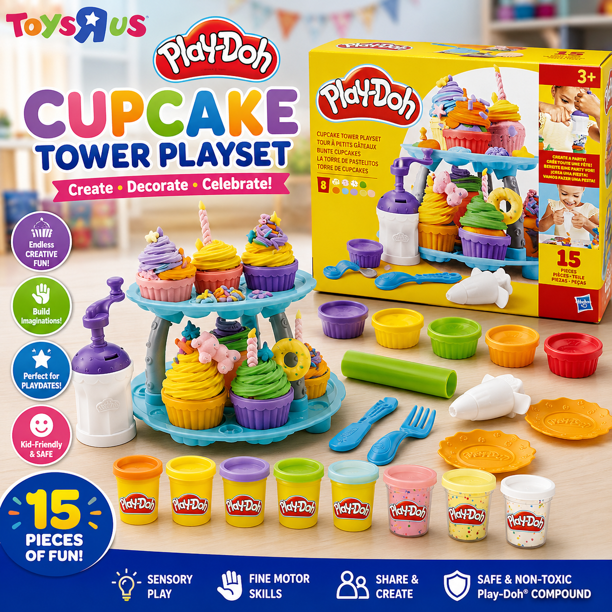 Hasbro Play-Doh Kitchen Creations Cupcake Tower Set