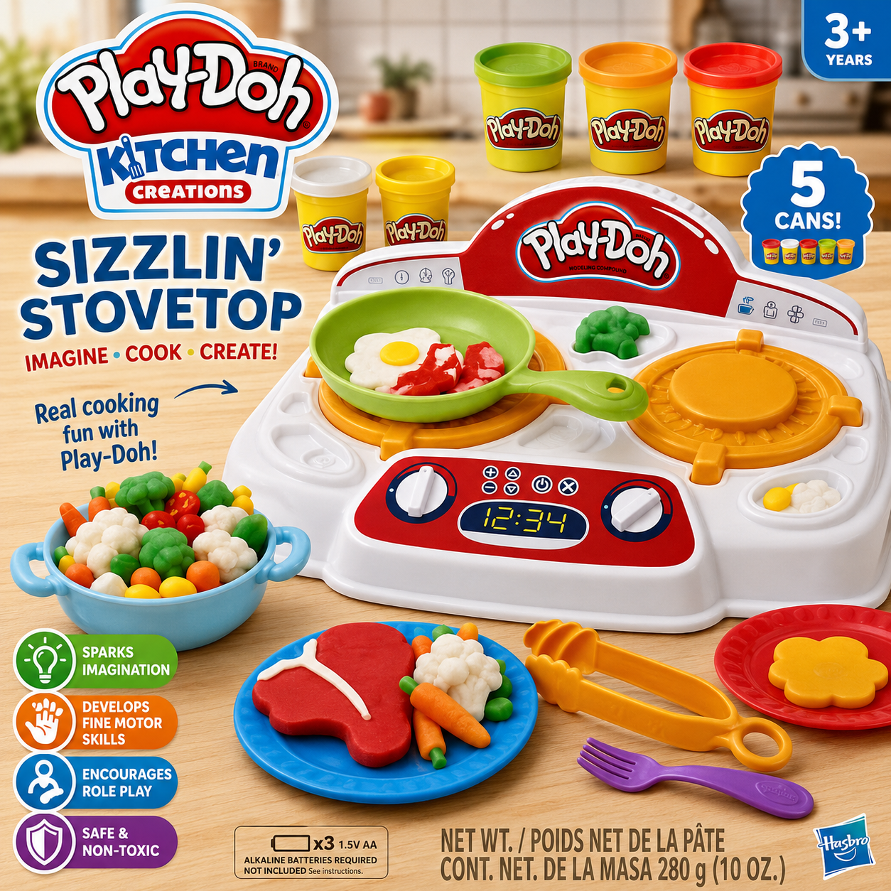Hasbro Play-Doh Kitchen Creations Stovetop Cooking Set