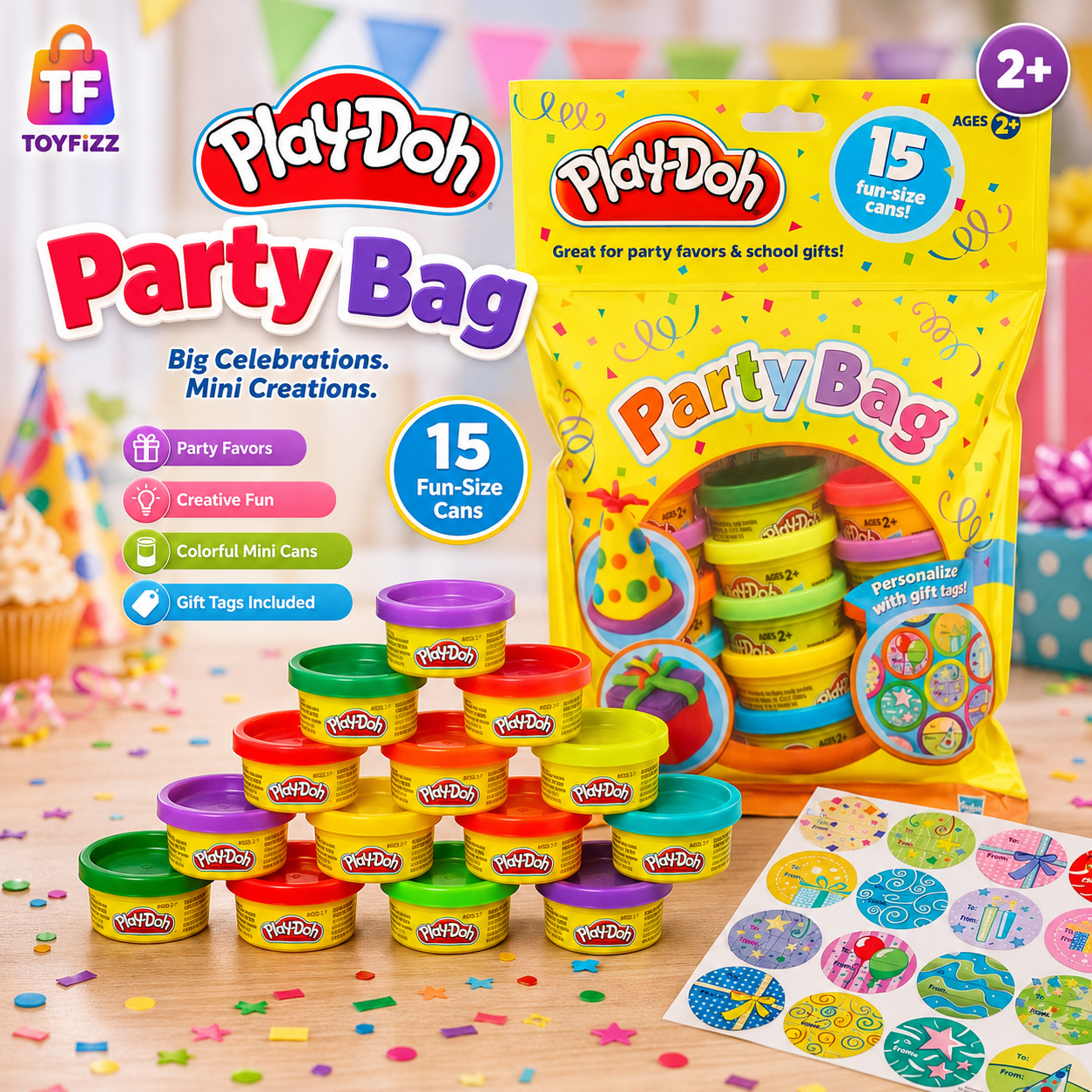Hasbro Play-Doh Party Bag 15 Piece Modeling Compound Set