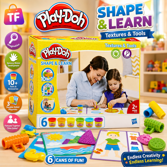 Hasbro Play-Doh Shape & Learn Textures and Tools Set