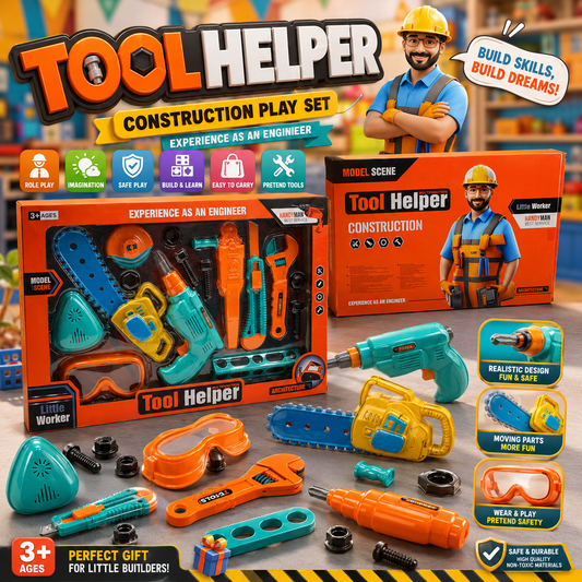 Kids Pretend Play Tool Set 2 Colors