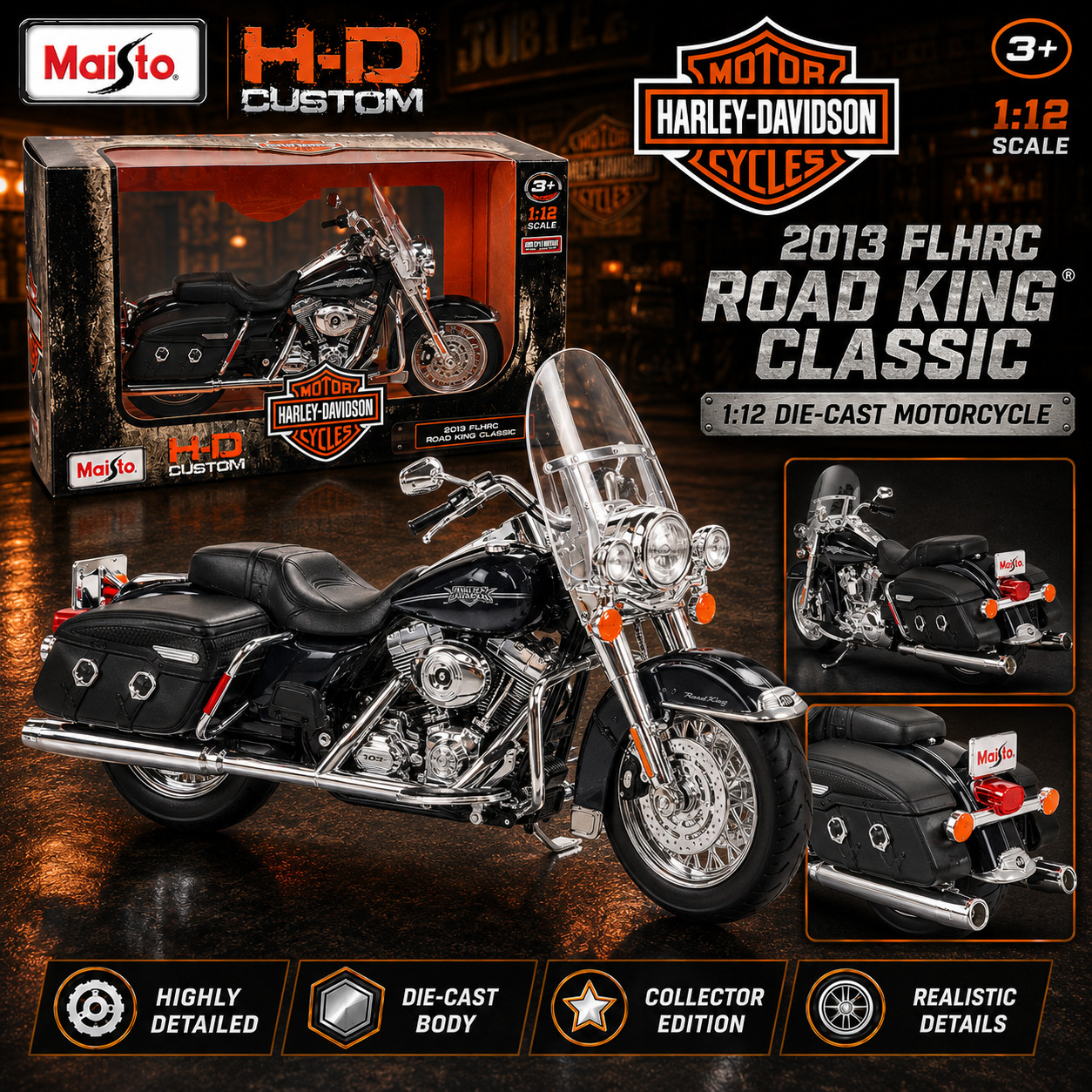 Maisto 1:12 Harley-Davidson Motorcycle Model