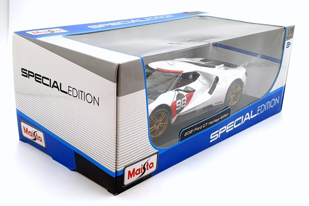 Maisto 1:18 2021 Ford GT Heritage Die-Cast Model