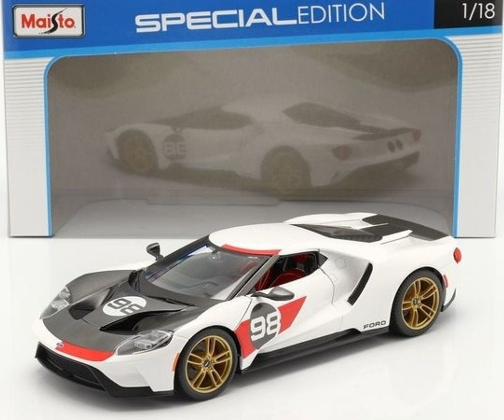 Maisto 1:18 2021 Ford GT Heritage Die-Cast Model