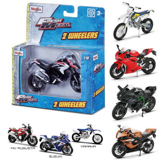 Maisto 1:18 Assorted Two-Wheeler Motorcycle Models