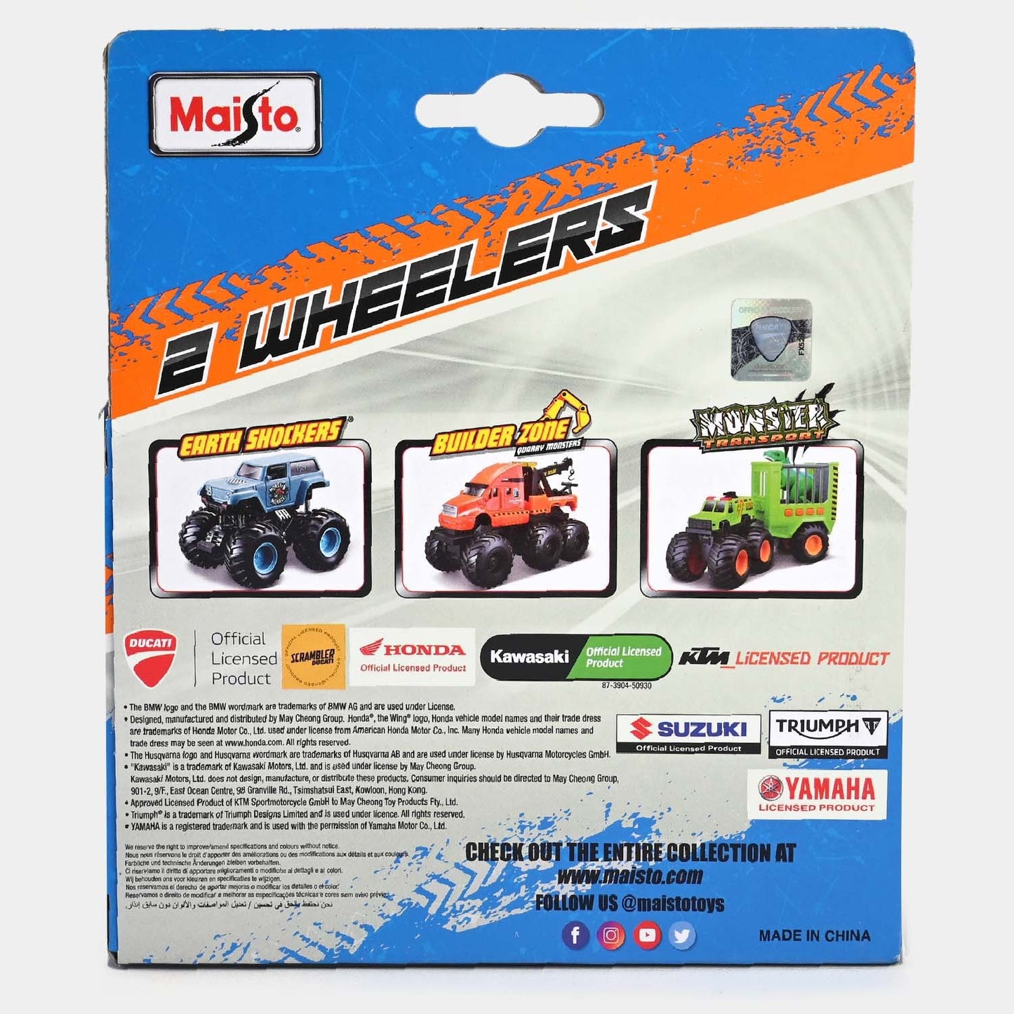 Maisto 1:18 Assorted Two-Wheeler Motorcycle Models