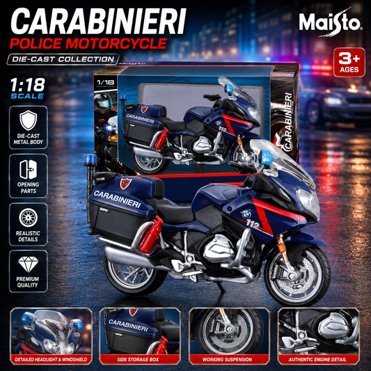 Maisto 1:18 Police Motorcycle Die-Cast Model