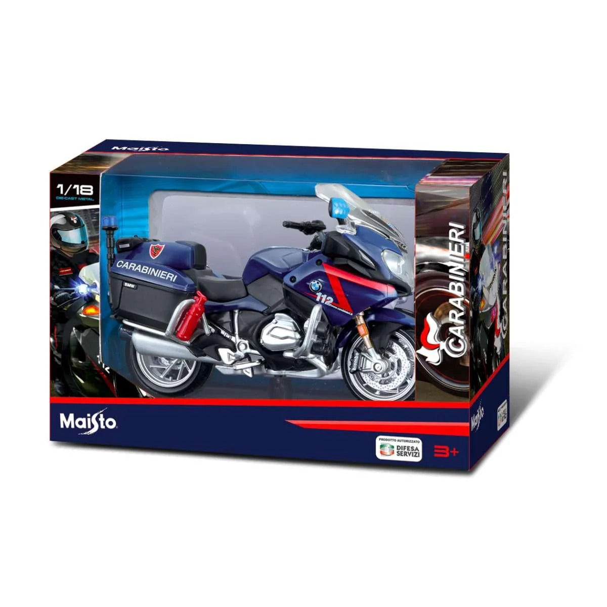 Maisto 1:18 Police Motorcycle Die-Cast Model