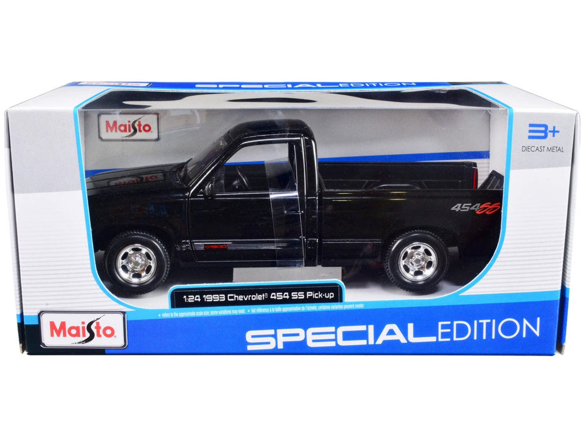 Maisto 1:24 1993 Chevrolet 454 SS Die-Cast Model Black